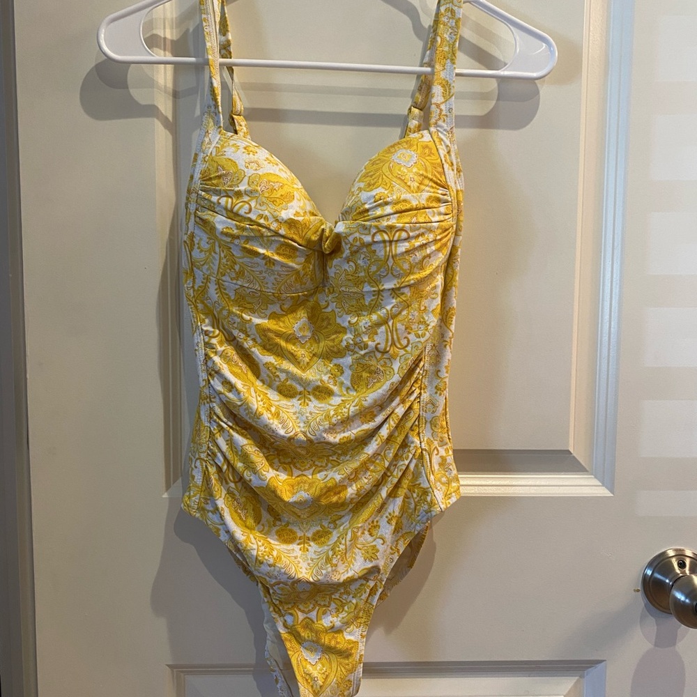 Pretty gold/yellow one piece bathing suit